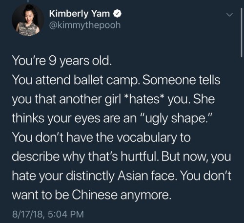 rosaquesalz:kimberly yam summing up what it’s like to live as a POC kid in America and making this A