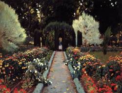 chansondegeste:A Garden in Aranjuez by Santiago Rusinol - 1908Oil on canvas, 140 x 135 cmMuseo del Prado, Madrid