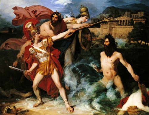 hadrian6:Achilles Pursued by the River God Xanthus. 1831.Henri Frederic Schopin. German/French 1804-