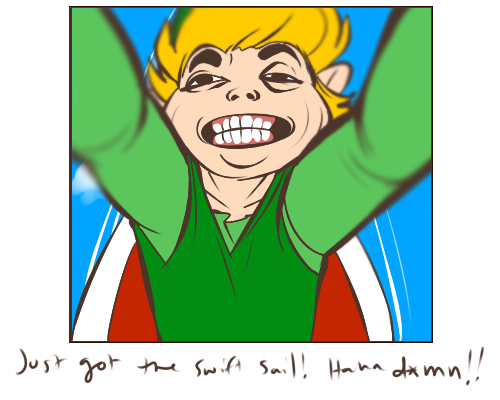 hogglette:  apparently you can take selfies in wind waker U. can’t wait i kept losing my shit drawing the swift sail one 