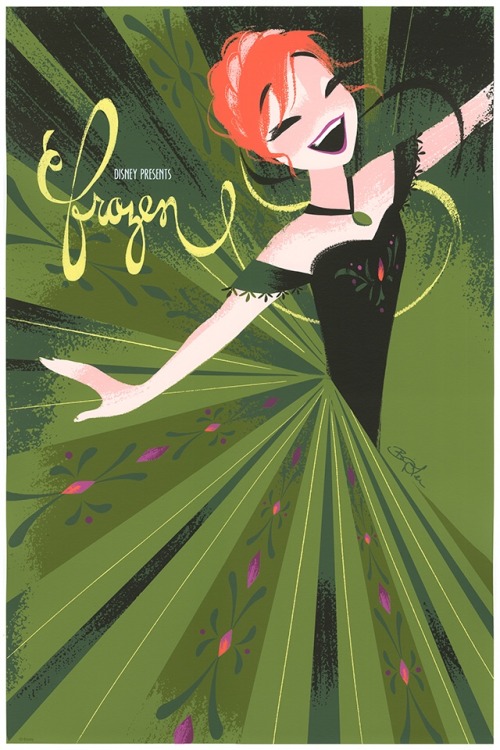 freudianslip-13:New LE Elsa and Anna prints by Britteny Lee. Available at Cyclops Print Works.