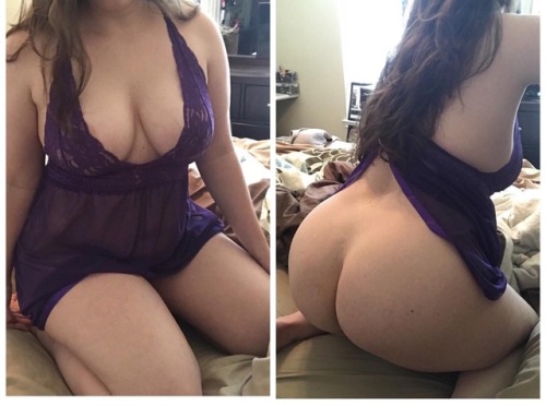 bossygirlfriend198: Front and back purple dress My Bf @tinyprematureboyfriend worships this body