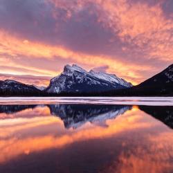 tannerwendell:sunrise. vermillion lakes.