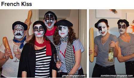 death-limes:buzzfeed:These people are doin’ Halloween right. FRENCH KISS