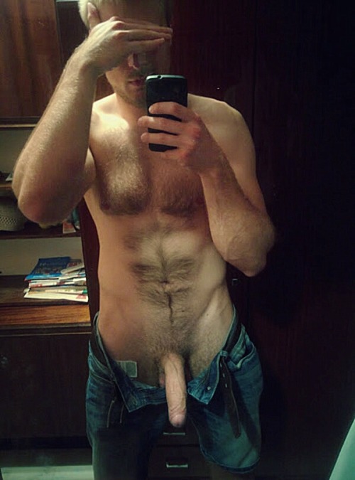 brainjock:  This stud makes my cock so fucking hard…24 year old Pete is a former college wrestler with a hot hung uncut cock! He doesn’t believe in shaving all his body hair like a lot of his contemporaries, because going hairless is for ‘bitches’