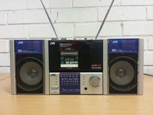 Jvc Portable Component System, 1984. Jvc PC-RM100L Receiver - Jvc PC-DM100L Stereo Cassette Deck - J