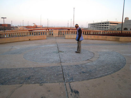 unexplained-events:  The Center of the UniverseLocated in: Tulsa, OKThis small concrete circle surrounded by a larger circle of bricks bricks is the location of a mysterious acoustic phenomenon. If you stand in the middle of the circle and make a noise,
