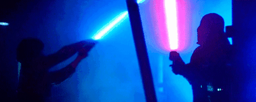 Fight Between Luke Skywalker And Darth Vader, Star Wars: Empire Strikes Back.
