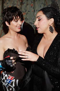 gagasgallery: Lady Gaga and Katy Perry attend