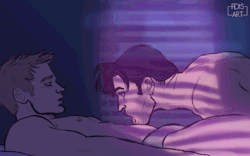 fi-di-s-art:  HERE YOU HAVE AN ANIMATION. I usually don’t “rotoscope” but I loved this gif too much not to use it, and it was perfectly in character for my OCs. HAVE SOME GAY URBAN LOVE featuring Alan and Ben! 8D (I have some more of these, I