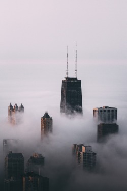 advice-animal:  Chicago Being Swallowed By Foghttp://advice-animal.tumblr.com/