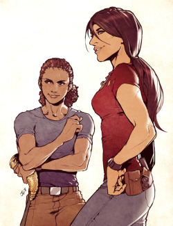 jel-art: I usually have really high standards when picking favourite games and characters but I just finished The Lost Legacy and these two are definitely up there. This game ticks all the boxes for me: strong, smart and hilarious (and buff) female leads,