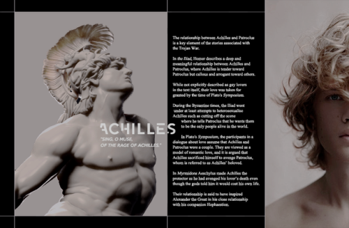 lesbiannyx:The ABCs of Greek MythologyA (1/3): Achilles and Patroclus