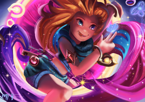 Zoe the Aspect of Twilight &lt;3My main on LoL, she’s hella fun! First time doing some fan art of he