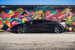 automotivated:  ADV.1 Matte Black Green Lambo