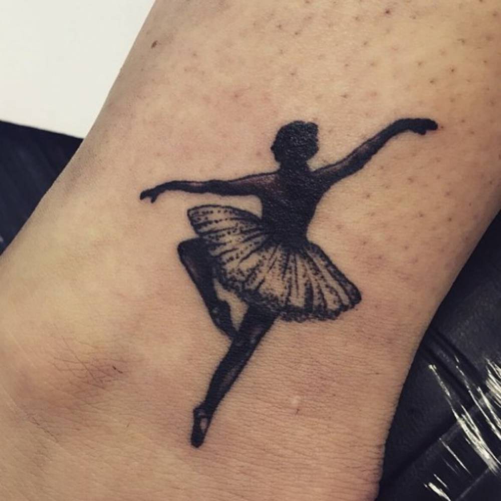 Ankle tattoo of a ballet dancer. Tattoo artist:... - Official Tumblr page  for Tattoofilter for Men and Women