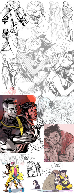 Some X-men sketches by Ricken-Art