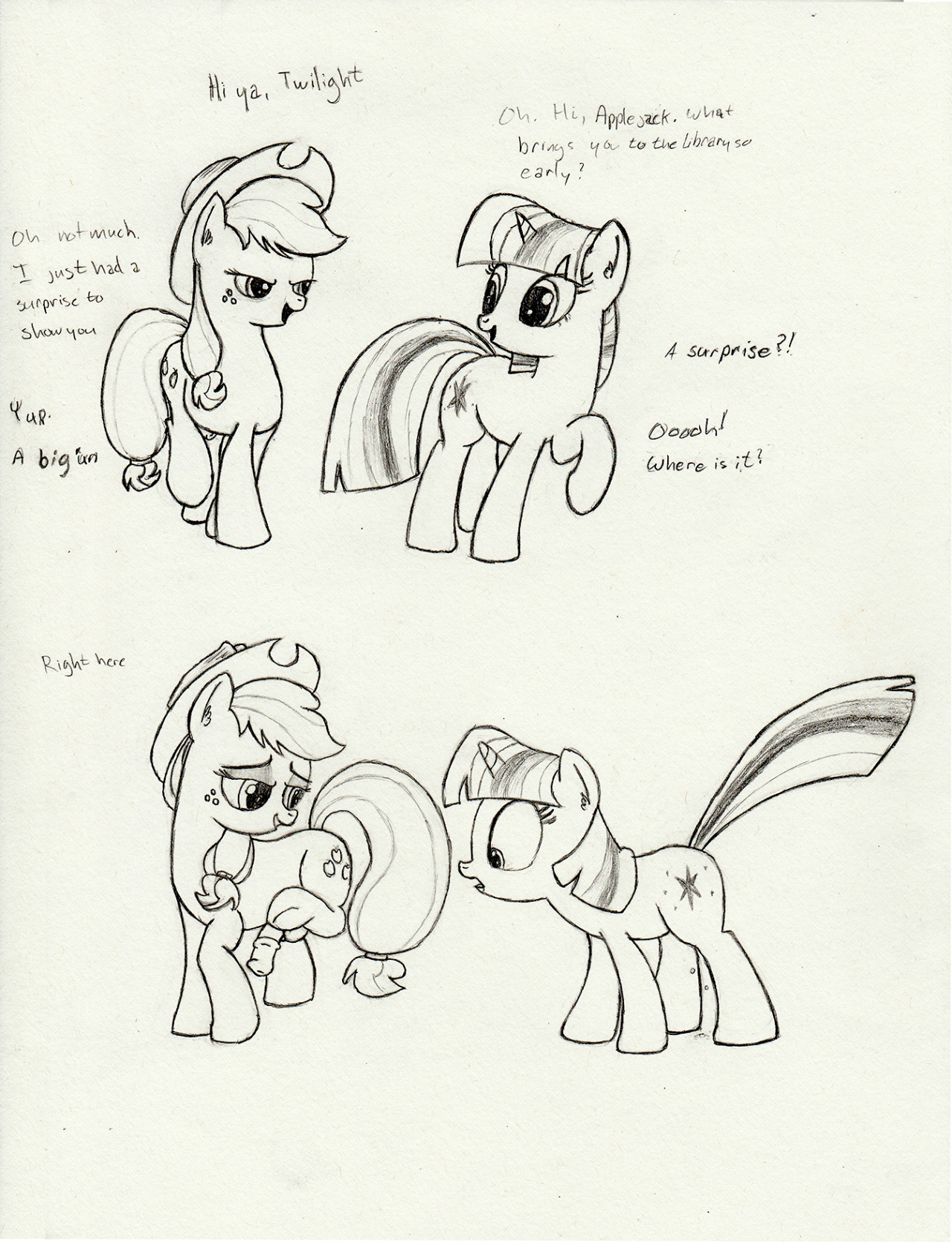 kitsclop:   Applejack’s Big Surprise page 1 So yeah. Friend said just post it as