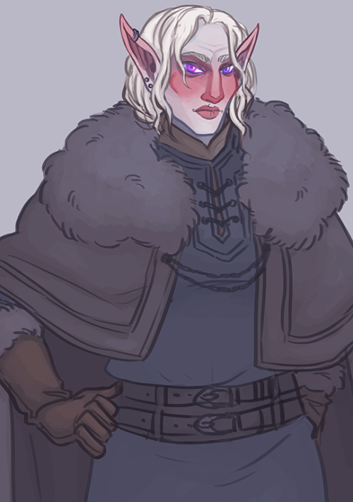 WIP that I’m probably never gonna finish of an as-yet-nameless Snow Elf lich
