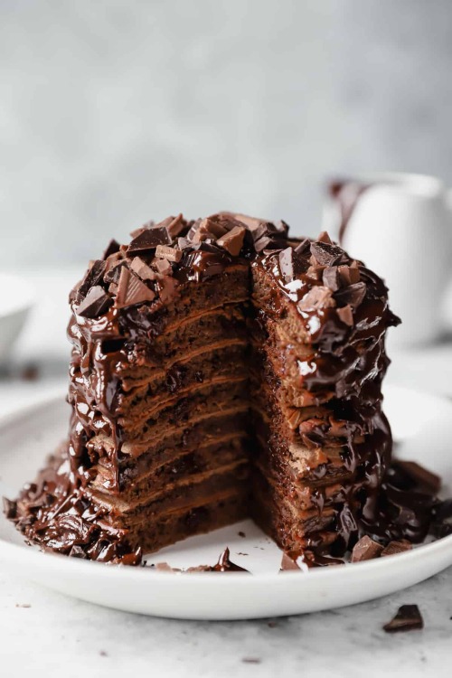 daily-deliciousness:Chocolate pancakes