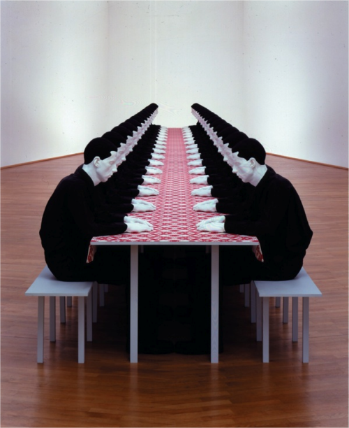 contemporary-art-blog:  Katharina Fritsch, Tischgesellschaft, 1988