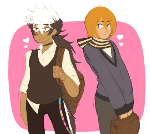 rltsusakuma:MODERN (essentially hs) AU LOOKS FOR KADEN AND KEATON.. sorry its messy