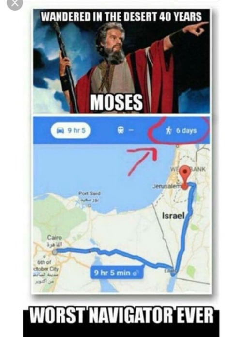 In fairness, I assume that’s 9 hours and five minutes BY CAR. Try doing it with a huge nomadic