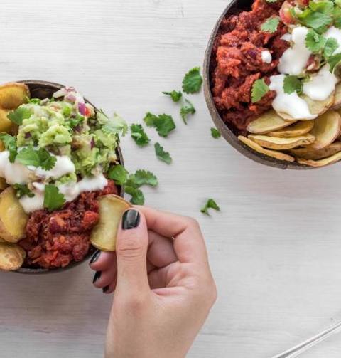 Potato Recipe - Chili And Homemade Potato Chips