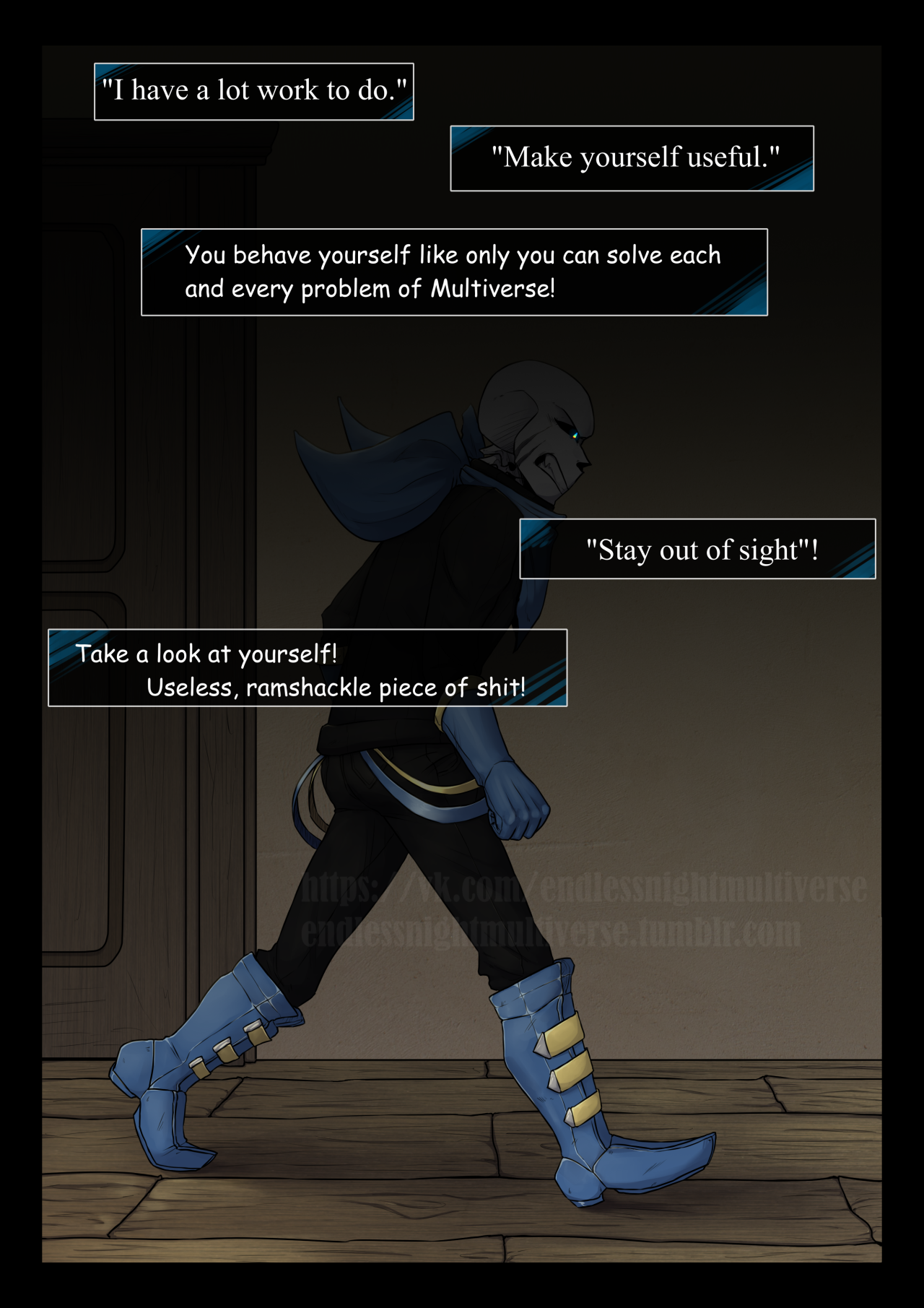 Welcome to the comic blog named Endless Night. The action takes place in  the destroyed multiverse of Undertale. The Aut…