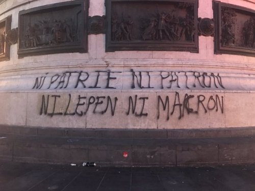 “Neither fatherland nor boss, neither Le Pen nor Macron”