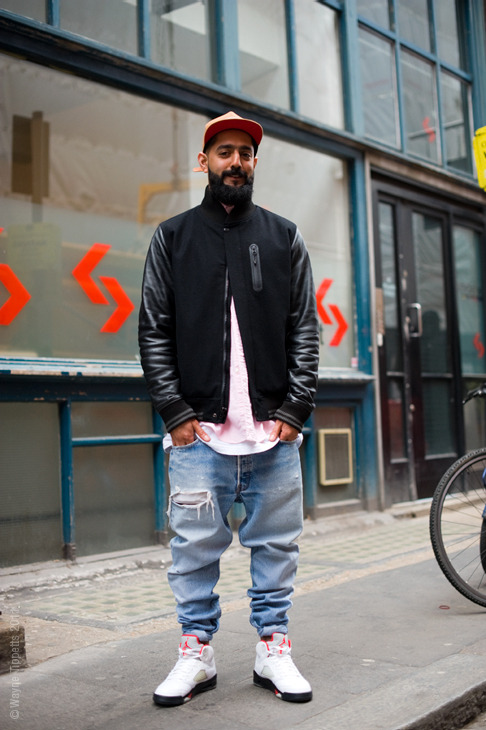 #Nehjat Ramoth, #Wayne Tippet, #asianstyle #indianstyle #indianman #streetwear #varsityjacket #londo