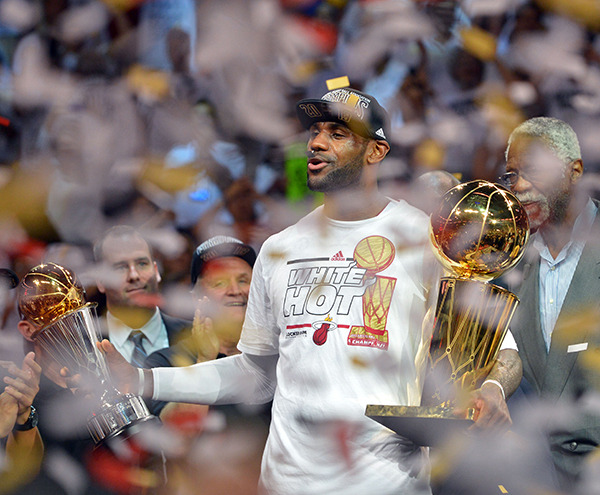 usatodaysports:  “I ain’t got no worries.” — LeBron James. (Photo by Steve