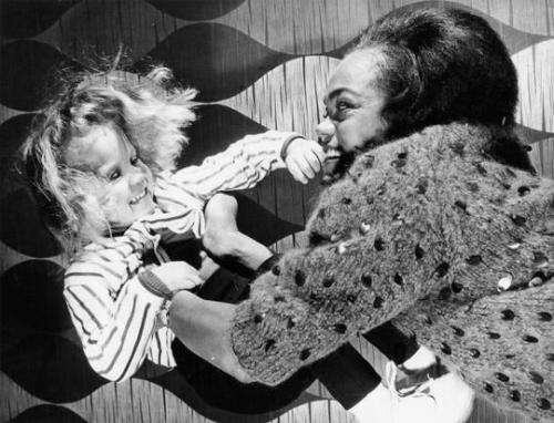 vintagesalt:Eartha Kitt with daughter Kitt Shapiro || 1960s