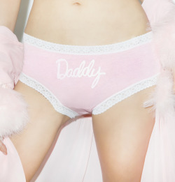 nymphetfashion:  ’Daddy’ Panties 