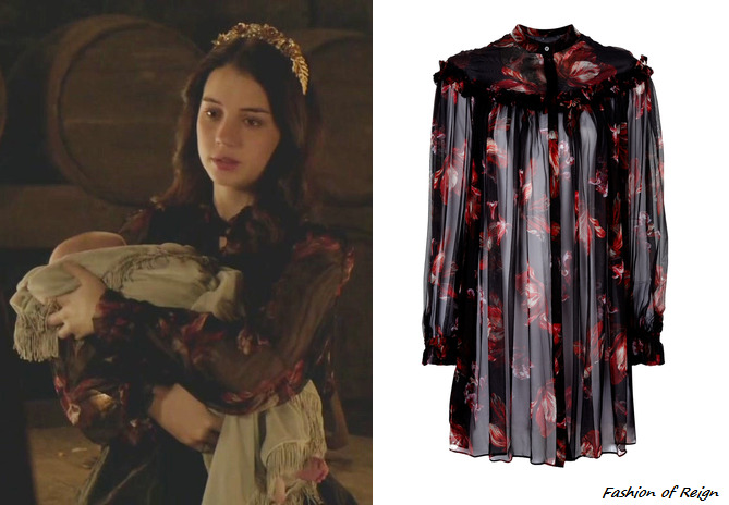 fashion-of-reign:  In the eleventh episode Mary wears this Alexander McQueen Floral