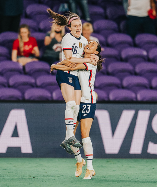 rookieforlife:Rose Lavelle, Christen Press | USA v Canada | SheBelieves Cup 2021Source: Brad Smith