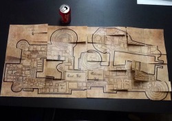 norhuu:  Encrypted Murader’s Map For my cryptology course final I made the Murader’s Map. I used maze construct theory to design the interior, and the variations of the interior, then scrambled the different versions on folding tabs so that unless