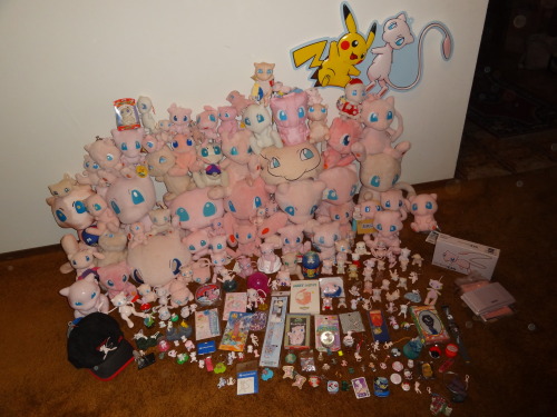 pacificpikachu:I decided to take my Mew collection down from its shelves for some crazy reason so I 