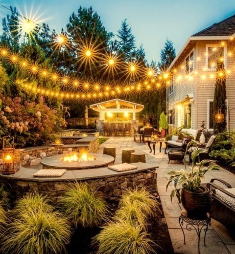 Outdoor Kitchen - Outdoor KitchenStone Patio Kitchen Idea For A Medium-sized Backyard With A Gazebo