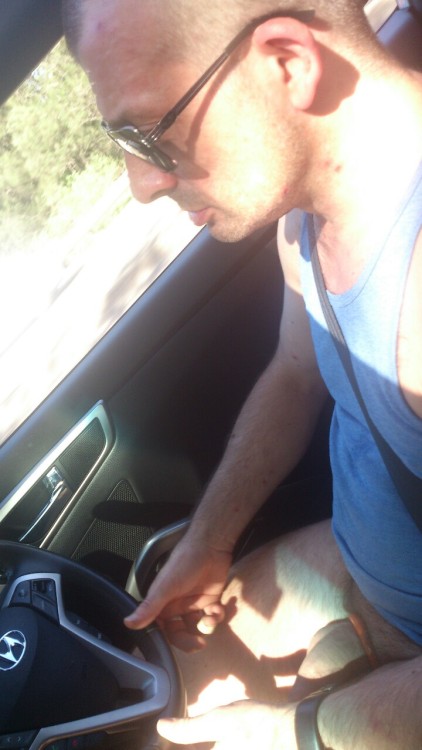 jackoff-alltradies: Just get in the car, and shorts off. He drove just like this all the way to the 