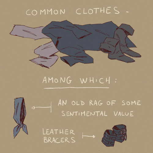 I detailed the current inventory of my Stereotypical Stubbly Male Protagonist of a DnD character.