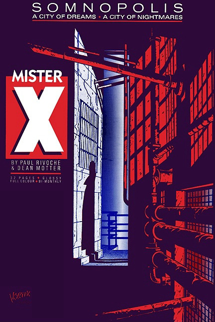 insiringoddsnsods:  Mister X posters by Paul Rivoche and Jaime Hernandez… 