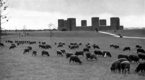 The Tannenberg Memorial near Hohenstein, Ostpreußen (now Olsztynek, Poland). The monument comm