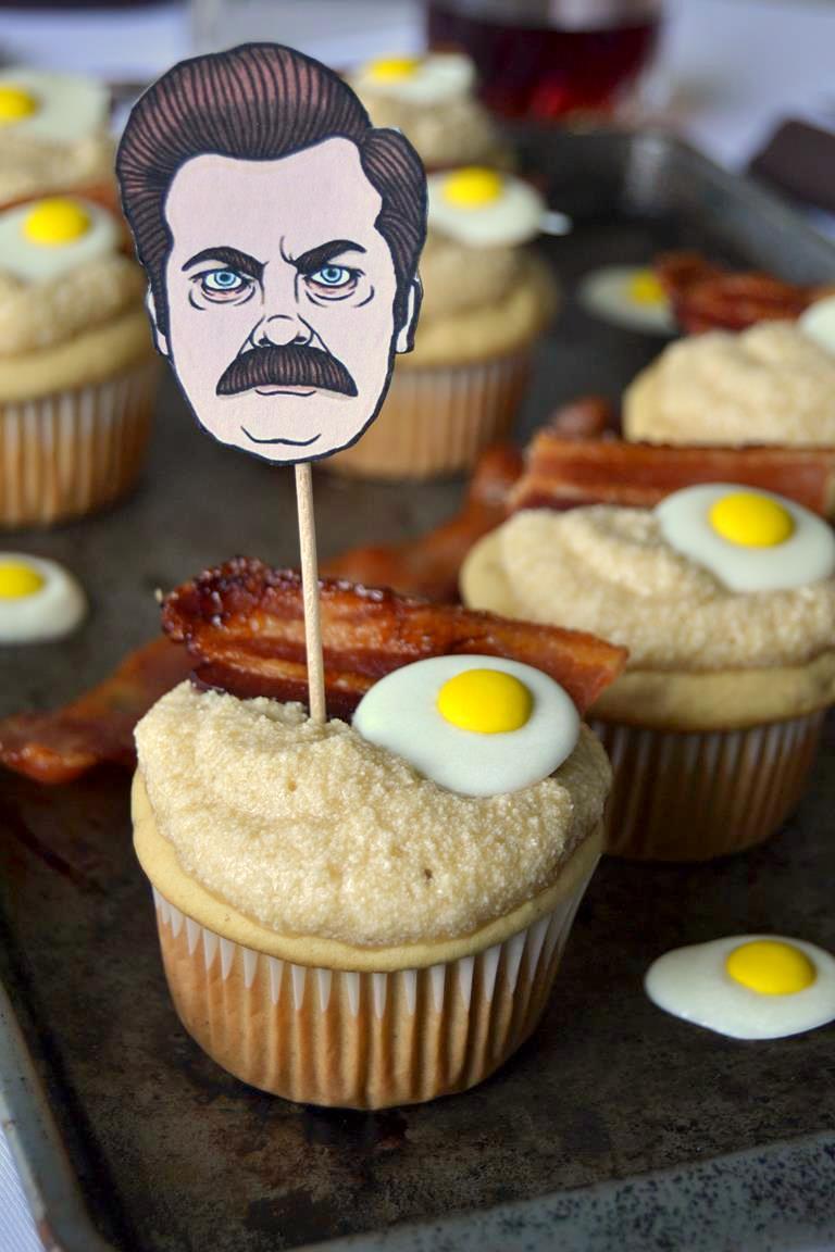 levanna:  damn-good-food:  Ron Swanson Inspired Maple Breakfast Cupcakes  OMG. 
