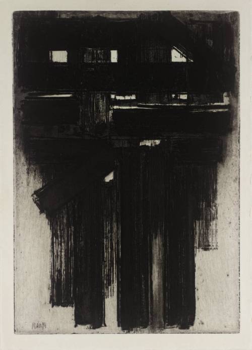 Untiled, by Pierre Soulages, Prints and Drawings Rooms, Tate Britain, London.