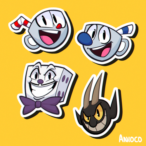 Cuphead Stickers