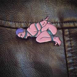 spilledpoppers: I love my “Bondage Boy” pin by @pansyassceramics 🌸 I bought it as a gift for a friend but decided to keep it for my self  (at Downtown LA)