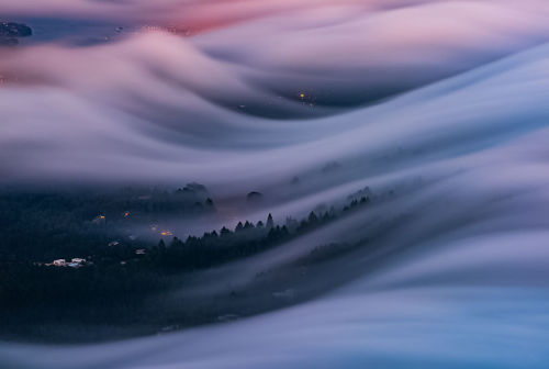 archatlas:  Nick Steinberg’s Fog WavesIn the words of the artist ​ Nick Steinberg:For the last 8 years I’ve been shooting in the San Francisco area I have been absolutely obsessed with the fog. Night and day it’s what I live for and what defines