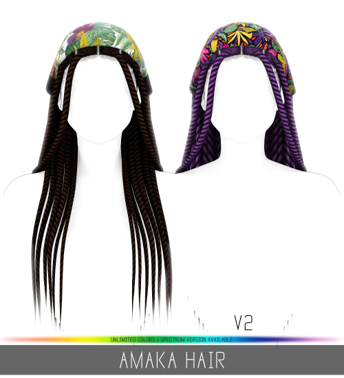 AMAKA HAIR Long senegalese twist hairstyle with bandana. Also comes in a pushed back version(V2)! In