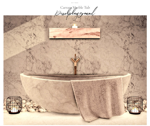pixelplayground: PXL’S CARRARA MARBLE TUB   TS4 The supple lines and silky surface o